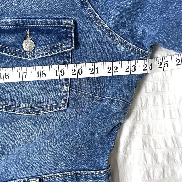 Celebrity Pink Denim Dress Juniors Size XXL Stretch Button Up Medium Wash Blue - Picture 11 of 13